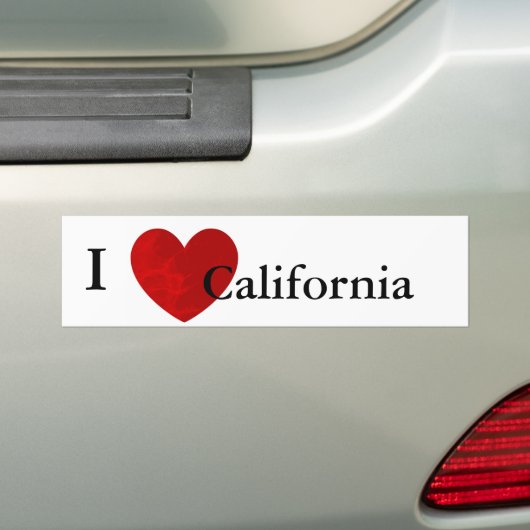 I Love California Bumpersticker (Op auto)