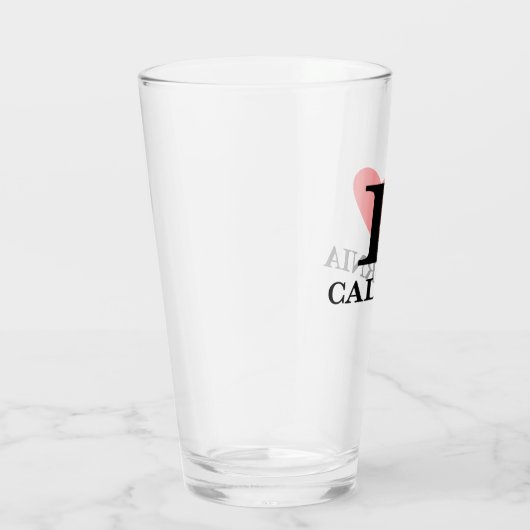 I Love California Glas (Rechts)