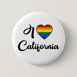 I Love California | LGBT Rainbow Pride Button