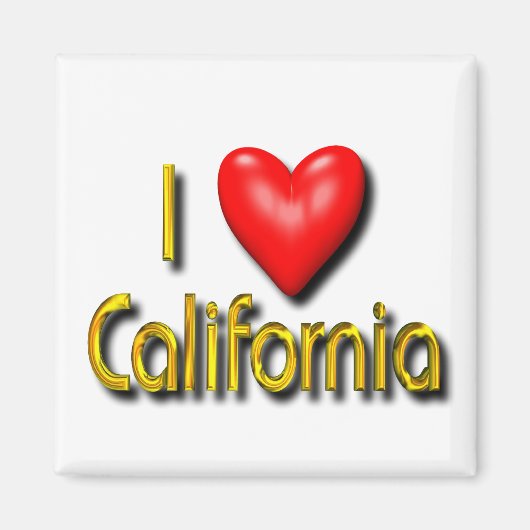 I Love California Magneet (Voorkant)