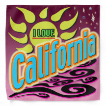 'I LOVE California' Night Sunshine Bandana