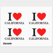 I Love California Rechthoekige Sticker (Vel)