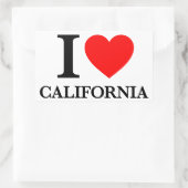 I Love California Rechthoekige Sticker (Tas)