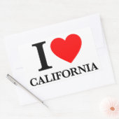 I Love California Rechthoekige Sticker (Envelop)