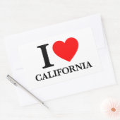 I Love California Rechthoekige Sticker (Envelop)
