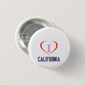 I Love California Ronde Button 3,2 Cm (Voorkant /achterkant)