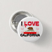 I Love California Ronde Button 3,2 Cm (Voorkant /achterkant)