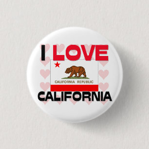 I Love California Ronde Button 3,2 Cm