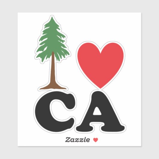 I Love California Sticker (Vel)