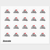 I Love Calvin Coolidge Ronde Sticker (Vel)