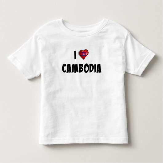 I Love Cambodia, flag of Cambodia Kinder Shirts (Voorkant)