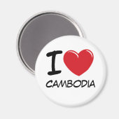 I Love Cambodia Magneet (Voorkant / Achterkant)