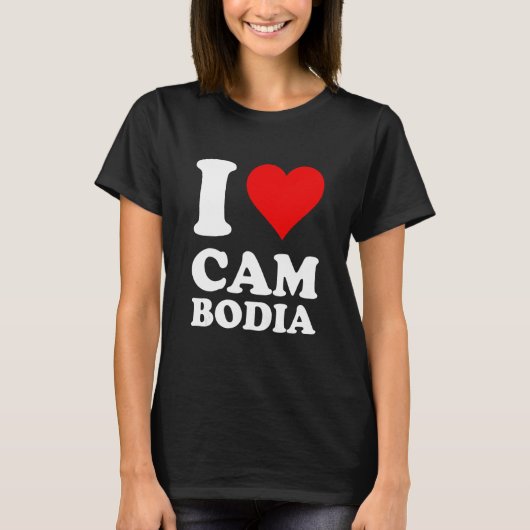 I Love Cambodia T-shirt (Voorkant)