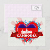 I Love Cambodja Briefkaart (Voorkant / Achterkant)