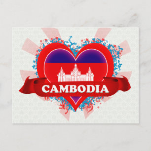 I Love Cambodja Briefkaart