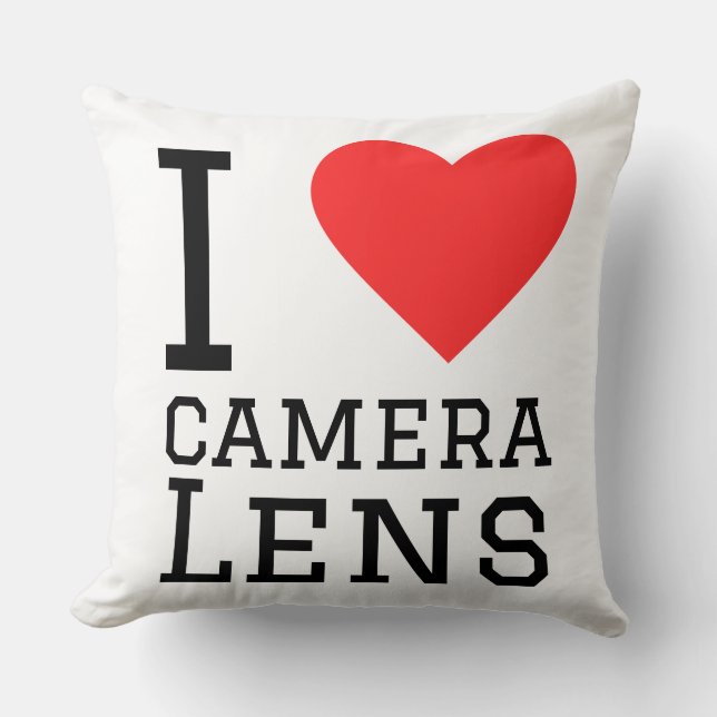 I love camera lens kussen (Voorkant)