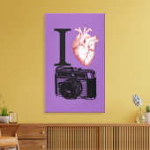 I Love  Camera Photography Canvas Print (Insitu (Woonkamer))