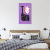 I Love  Camera Photography Canvas Print (Insitu (Slaapkamer))