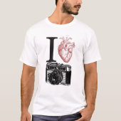 I Love  Camera Photography t-shirt (Voorkant)