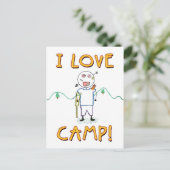 I Love Camp - Funny Kinder Summer Camp Drawing Briefkaart (Staand voorkant)