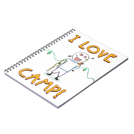 I Love Camp - Funny Kinder Summer Camp Drawing Notitieboek (Linkerzijde)