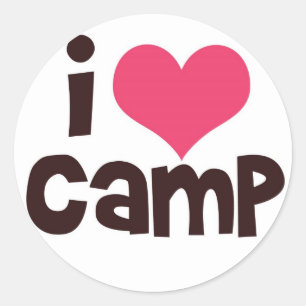 I Love Camp Ronde Sticker