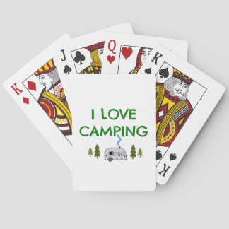 I Love Camping Camper Natuur Treiler Pokerkaarten