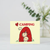 I Love Camping Tshirts and Gifts Briefkaart (Staand voorkant)