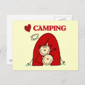 I Love Camping Tshirts and Gifts Briefkaart (Voorkant / Achterkant)
