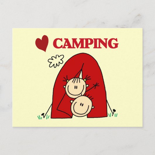 I Love Camping Tshirts and Gifts Briefkaart (Voorkant)