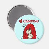 I Love Camping Tshirts and Gifts Magneet (Voorkant / Achterkant)