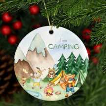 I Love Camping Woodland Animal Kinder Kerstmis