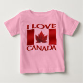 I Love Canada Baby T-Shirt Canada Baby Shirten (Voorkant)