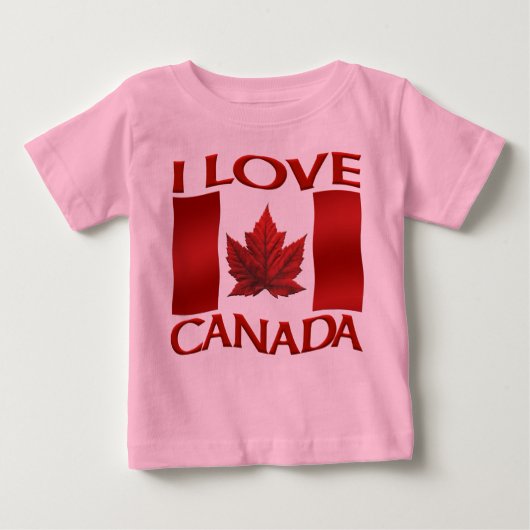 I Love Canada Baby T-Shirt Canada Baby Shirten (Voorkant)