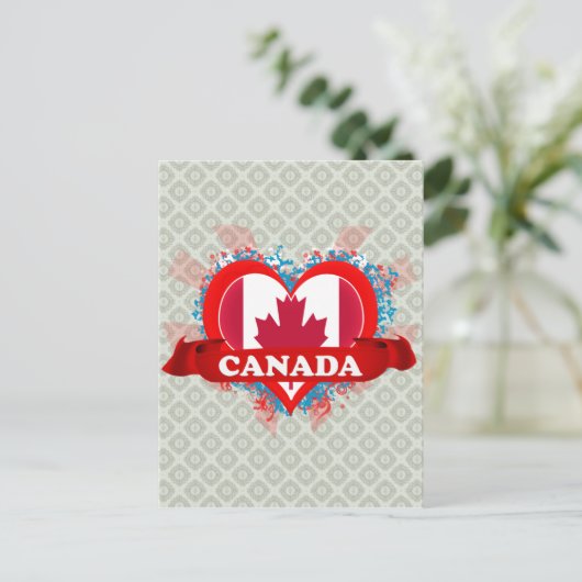  I Love Canada Briefkaart (Staand voorkant)