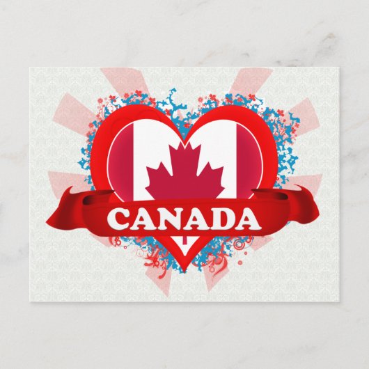  I Love Canada Briefkaart (Voorkant)