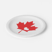 I Love Canada - Canadian Pride Maple Leaf Heart Papieren Bordje (Gekanteld)