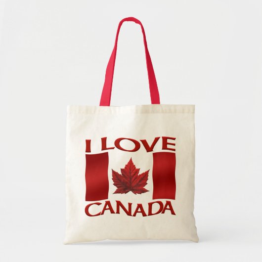 I Love Canada Canvas tassen Custom I Love Canada B (Voorkant)