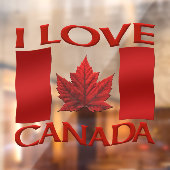 I Love Canada Decals Custom Canada Window Decal (Vel 2)