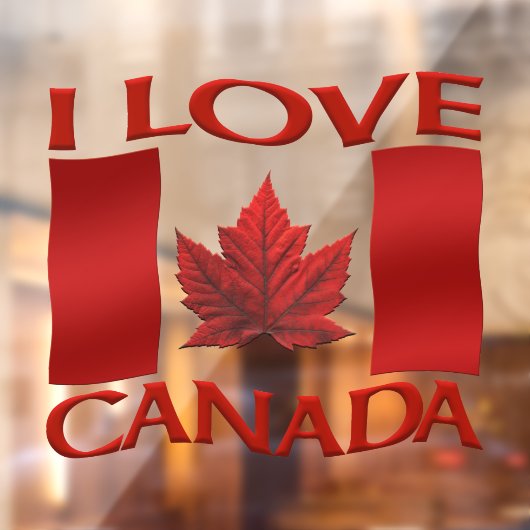 I Love Canada Decals Custom Canada Window Decal (Vel 2)