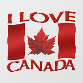 I Love Canada Decals Custom Canada Window Decal (Vel)