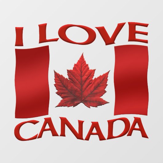 I Love Canada Decals Custom Canada Window Decal (Vel)