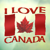 I Love Canada Decals Custom Canada Window Decal (Vel 3)