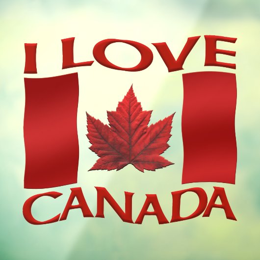 I Love Canada Decals Custom Canada Window Decal (Vel 3)
