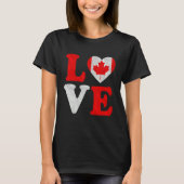  I Love Canada Flag Heart Canadian Roots Pr T-shirt (Voorkant)