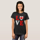  I Love Canada Flag Heart Canadian Roots Pr T-shirt (Voorkant volledig)