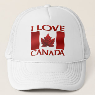 I Love Canada Flag Trucker Hat Canada Souvenir Pet
