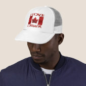 I Love Canada Flag Trucker Hat Canada Souvenir Pet (In situ)
