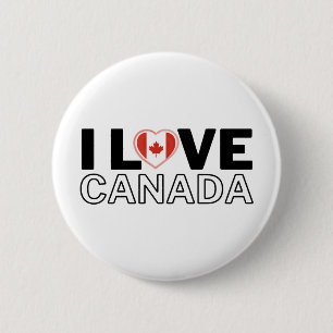 I LOVE CANADA - For real Canadians. Ronde Button 5,7 Cm