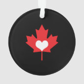 I Love Canada Heart and Maple Leaf Ornament (achterkant)